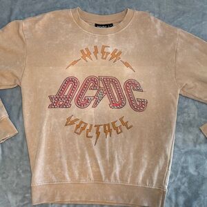 AC/DC High Voltage Tan Sweatshirt